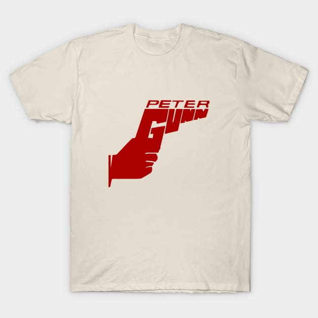 Peter Gunn - Gun Logo - 50s Tv Show T-Shirt by wildzerouk